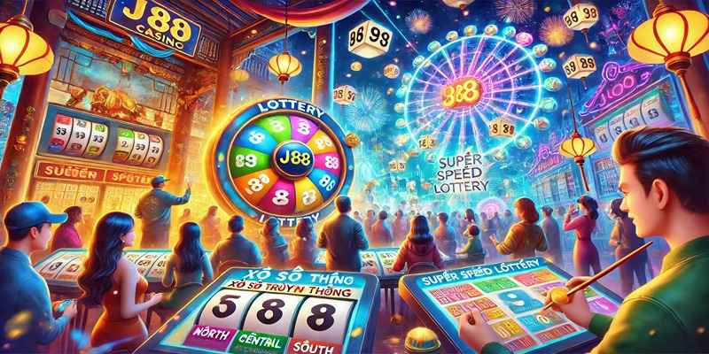 Tham gia xổ số truyền thống và siêu tốc đầy hấp dẫn tại J88 Casino